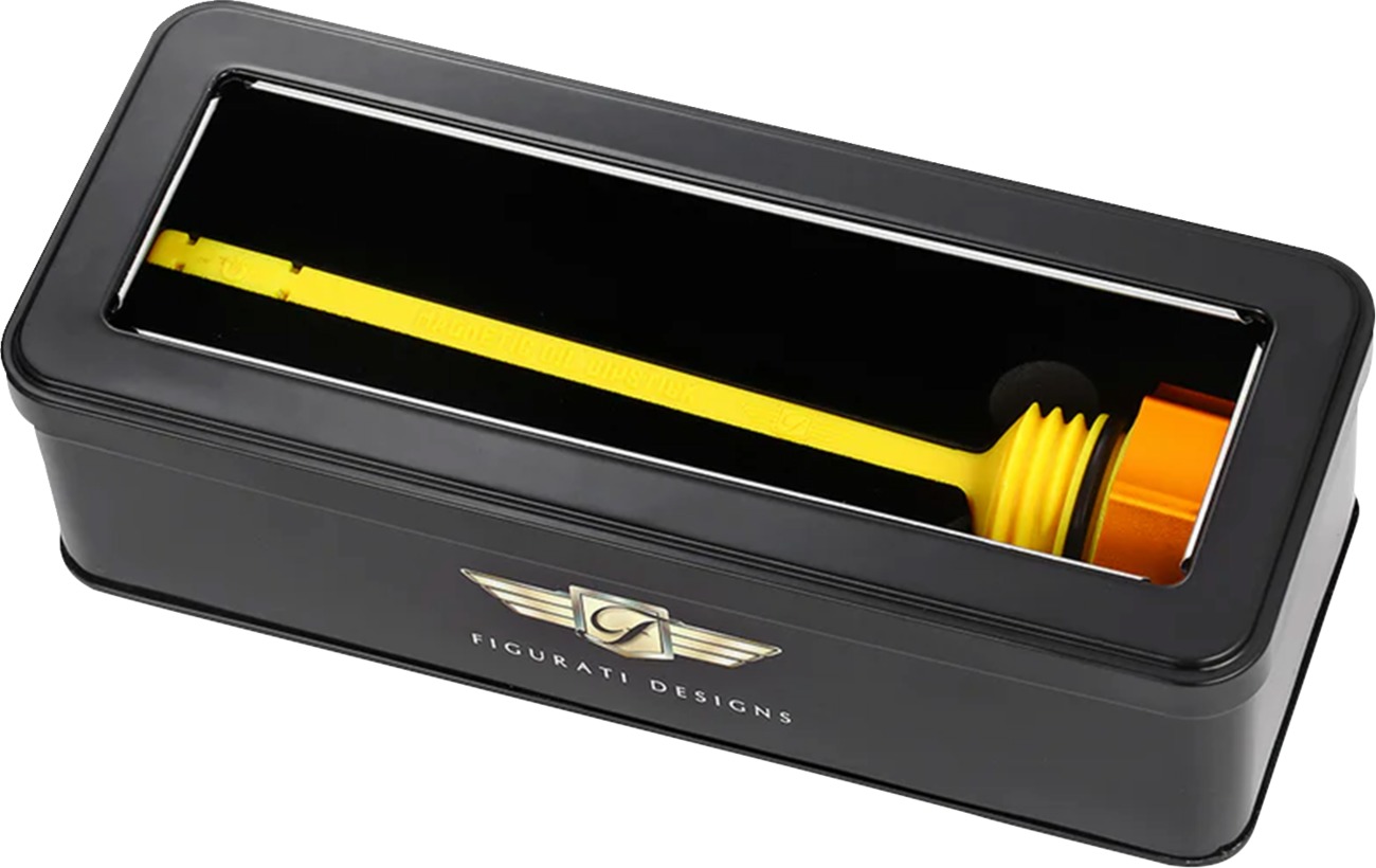 Figurati Designs Gold Magnetic Oil Dipstick Curved M8 Touring/Trike - Image 3