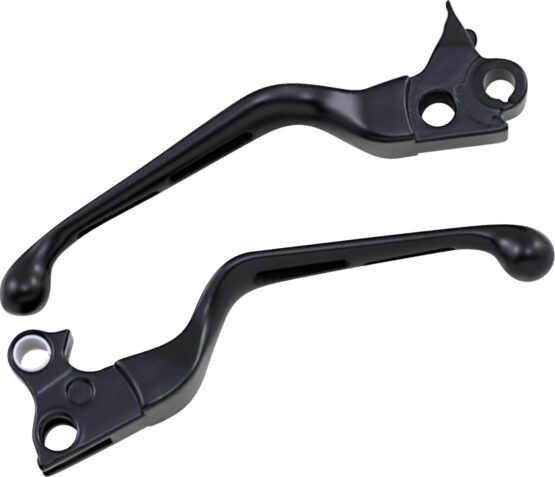 Drag Specialties Slotted Wide Blade Lever Set Matte Black For Harley-Davidson
