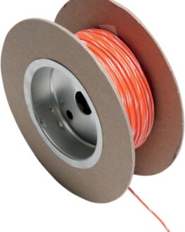 Orange / White 18 Gauge Color Match Primary Wire - 100' Spool