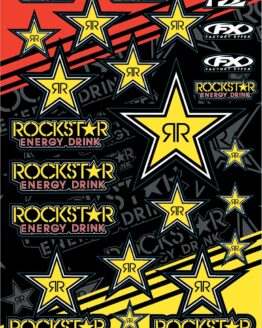 Factory Effex Rockstar Gold Reflective Sticker Sheet