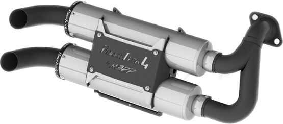 MBRP Dual Stack Slip-On Exhaust Mufflers Silver Fits Polaris General 1000