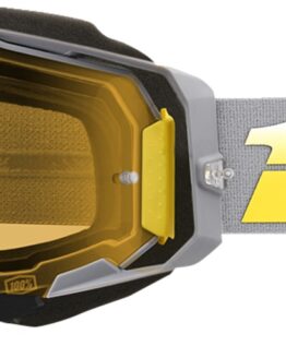 100% Armega Snow Goggle Complex Gray Frame Yellow Lens