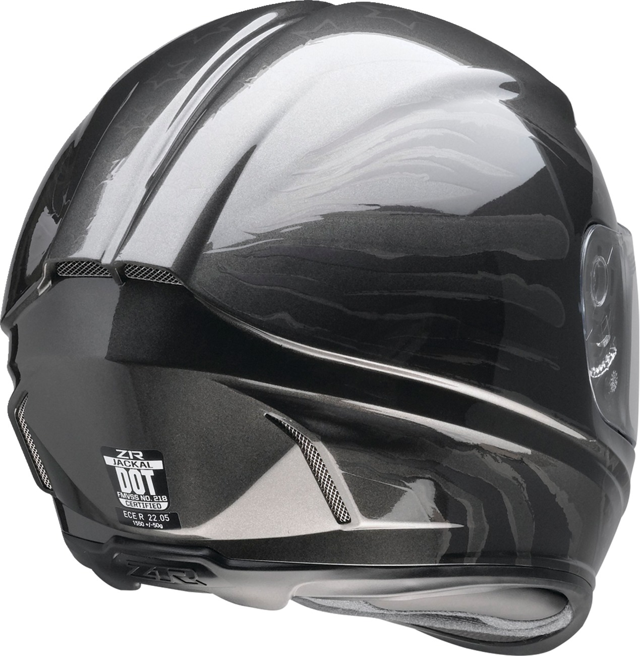 Z1R Jackal Patriot Helmet 3XL Gray/Black Gloss - Image 3