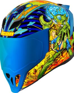 ICON Airflite Bugoid Blitz Helmet M Blue/Yellow/Green