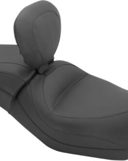 Smooth Vinyl 2-Up Seat Black w/Backrest