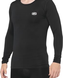 100% Men's Basecamp Long Sleeve Base Layer Black Size L