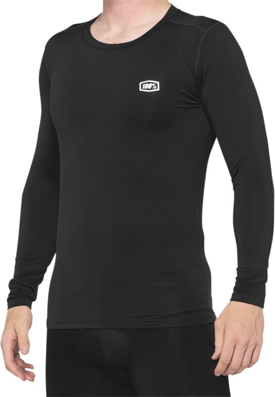 100% Men's Basecamp Long Sleeve Base Layer Black Size M