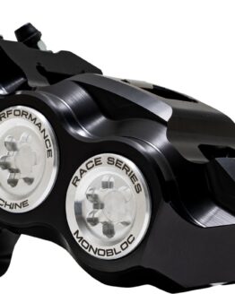 Performance Machine 137x4B Left Brake Caliper Black for Harley-Davidson