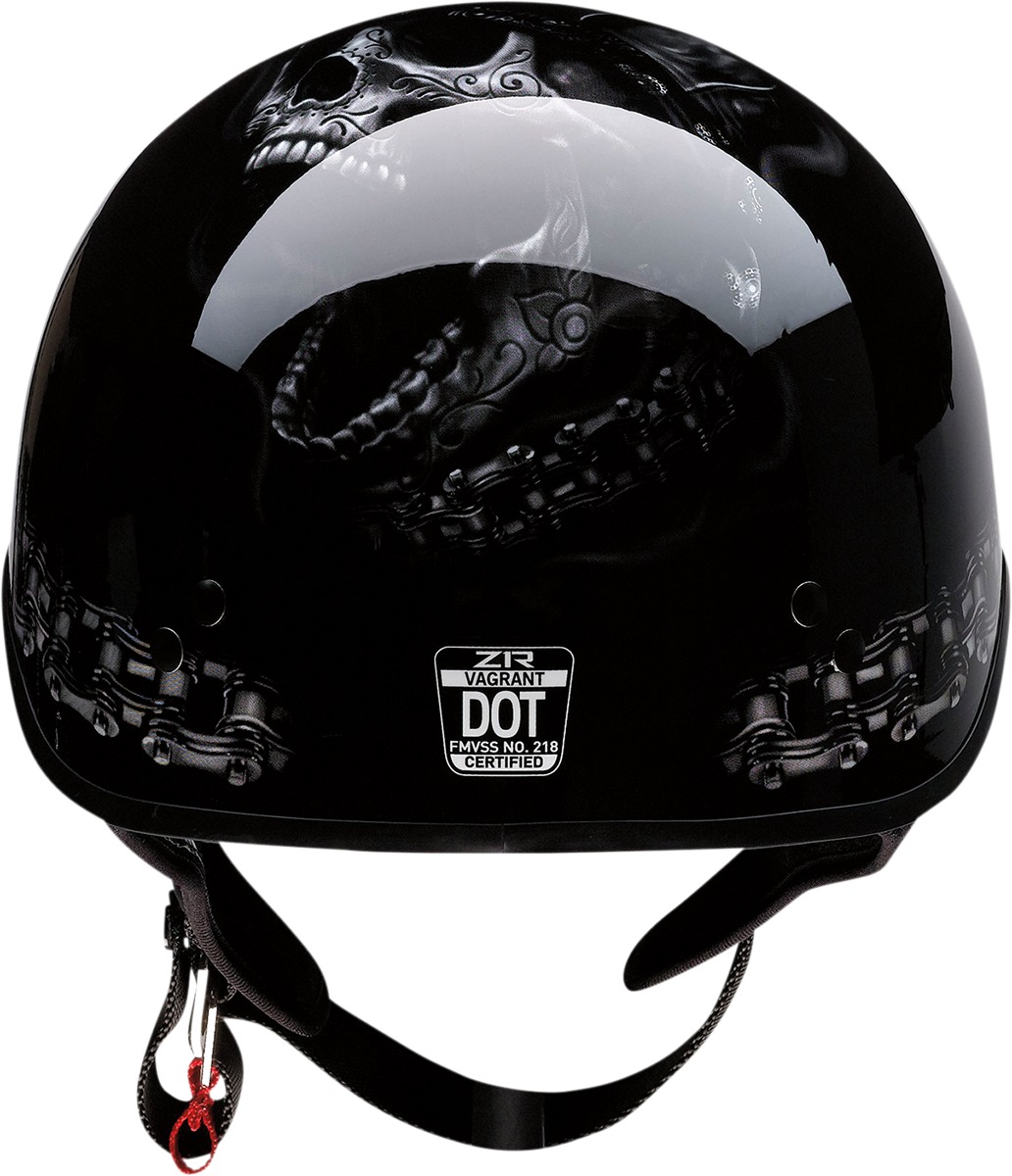Z1R Vagrant FTW Helmet Gloss Black/Gray Medium - Image 3
