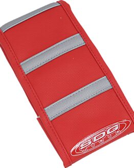6-Rib Water Resistant Seat Cover, Red w/ Gray Ribs