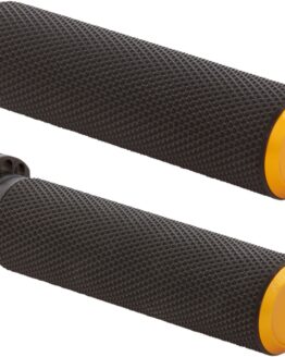 Arlen Ness Knurled Rubber Grips Gold Cable