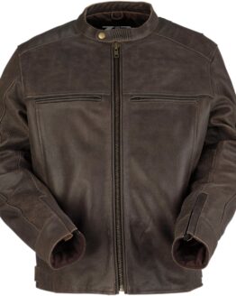 Z1R Indiana Leather Jacket Brown 2XL Men's