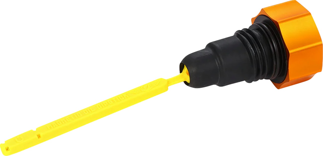 Figurati Designs Magnetic Oil Dipstick Curved Gold For 07-16 Harley Touring/Trike - Image 3