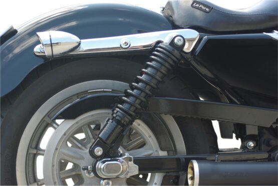 Drag Specialties 13in Black Adjustable Rear Shocks Pair For Harley Sportster - Image 4