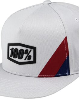 100% Cornerstone Hat Light Gray Red Blue Unisex Adult One Size