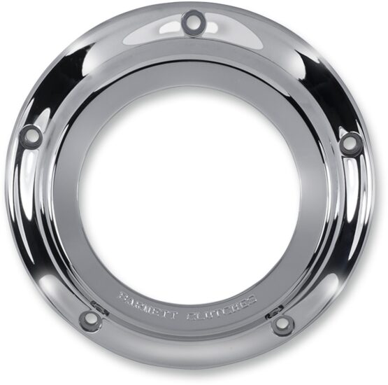 Barnett Scorpion Derby Cover Chrome/Clear 5-Hole For Harley FL Touring