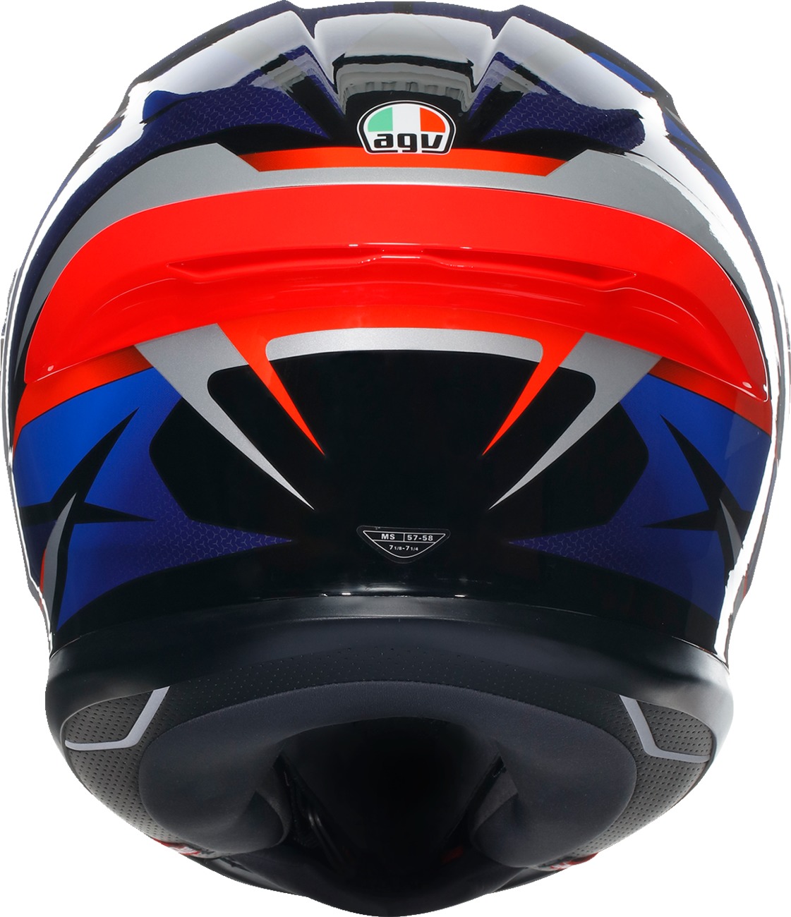 AGV K6 S Slashcut Helmet Blue Red Silver Small - Image 3