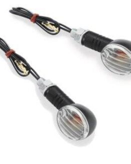 Mini Stalk Marker Light Round - Clear Lens - Black Housing