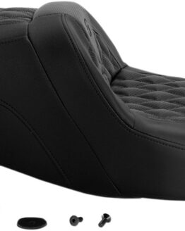 Road Sofa Lattice Stitched Leather 2-Up Seat Gel