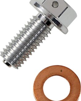 Moose Magnetic Drain Plug M10x1.5x22mm with Washer Silver