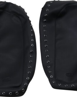 Mustang Studded Saddlebag Lid Covers Black