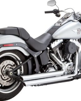 Vance & Hines Big Shots Staggered Exhaust System Chrome For Harley Softail 86-09