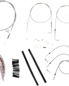 Extended Stainless Control Cable Kit 14" Tall Bars