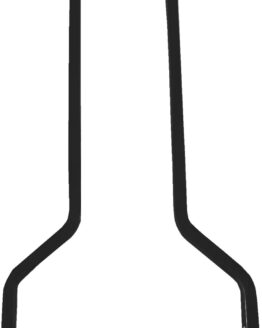 Drag Specialties Square Sissy Bar Tall Black 15.5in x 11in For Harley-Davidson