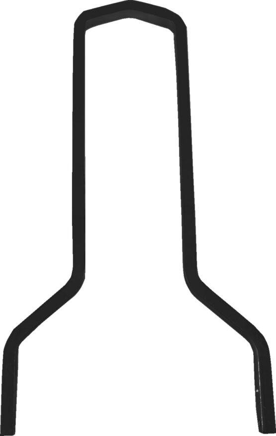 Drag Specialties Square Sissy Bar Tall Black 15.5in x 11in For Harley-Davidson