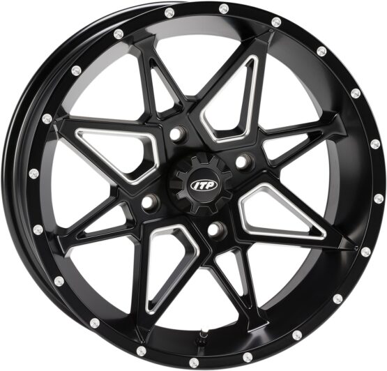 Tornado Beadlock Wheel Black Machined 4/137 14X7 5+2 - Image 2