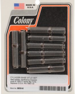 Cylinder Base Stud Kit Chrome 8856-8 For 67-77 HD Electra Glide/Super Glide