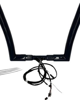 Fat Baggers EZ Install 12in Pointed Top Handlebar Kit Black For 2015 FLTRX/FLTRXS