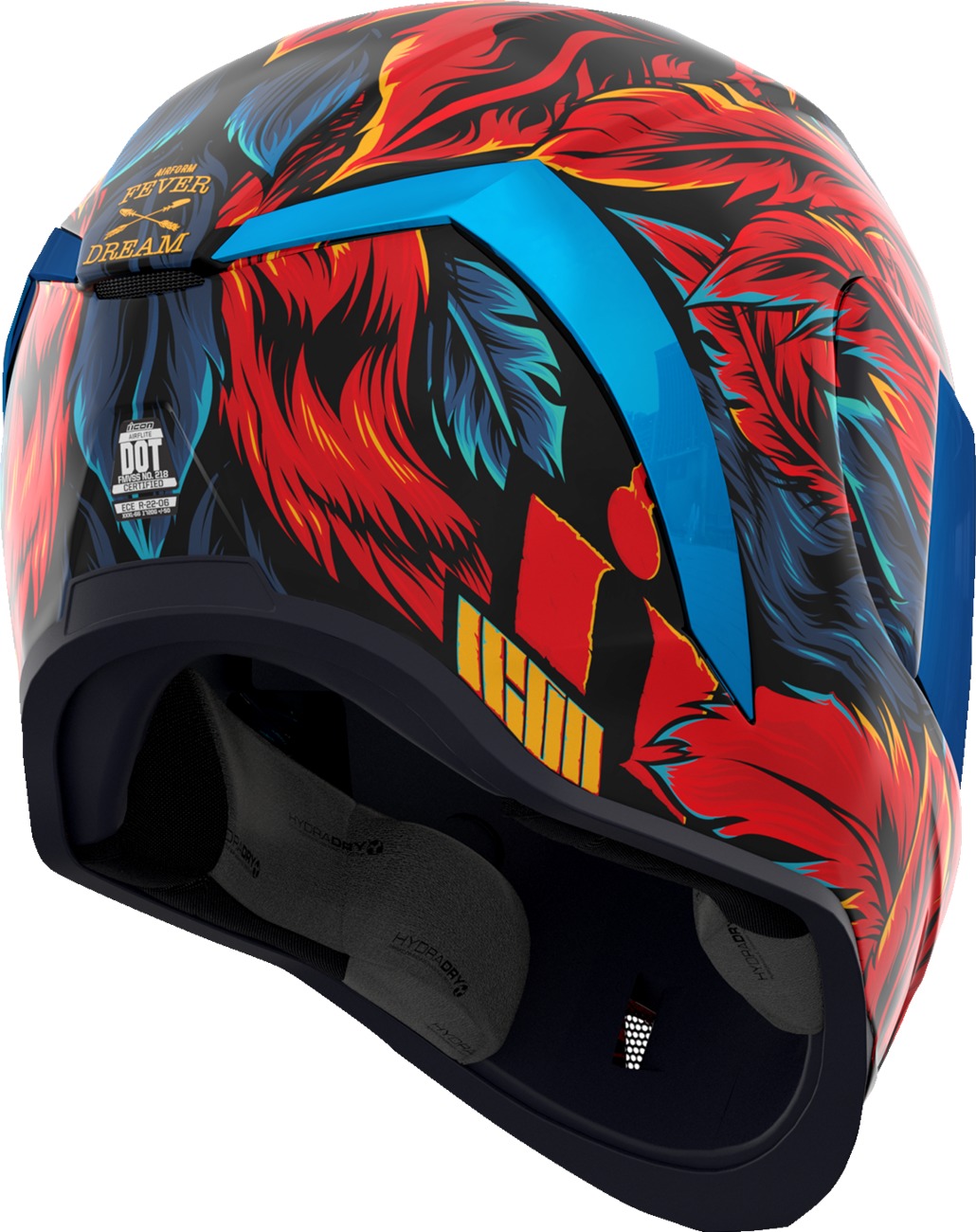 ICON Airform Fever Dream Helmet - M Red/Black/Blue - Image 4