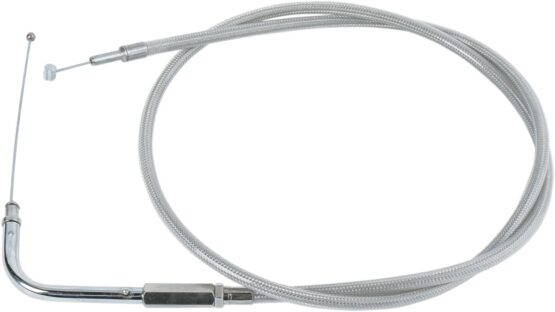 Drag Specialties Stainless Braided Throttle Cable 39.5in For Harley-Davidson