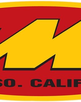 FMF 23 Inch Oval Trailer Sticker Yellow Red XL Vinyl Decal