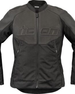 ICON Women's Overlord3 Leather Jacket Black XL