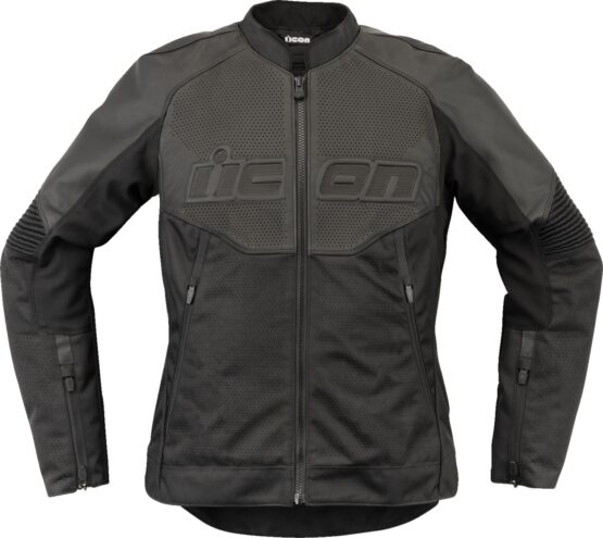 ICON Women's Overlord3 Leather Jacket Black XL