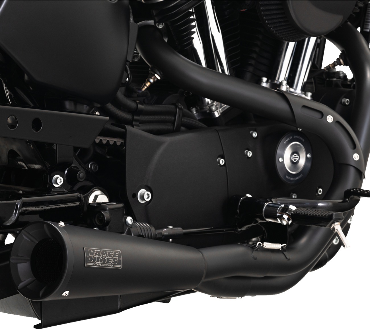Vance & Hines SS 2-1 Black Full System Exhaust Fits Sportster 2004-2013 - Image 4