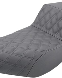 Step-Up Front Lattice Stitch 2-Up Seat - Black