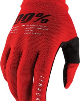 100% Men's iTrack Gloves Red 2XL - Off-Road/Motocross/ATV