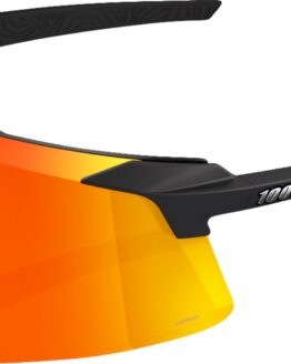 100 Percent Aerocraft Sunglasses Matte Soft Tact Black HiPER Red Mirror