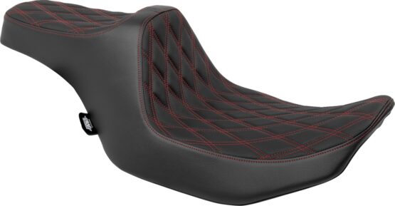 Drag Specialties Predator III Seat Double Diamond Red Stitch FLT/FLH 23-24