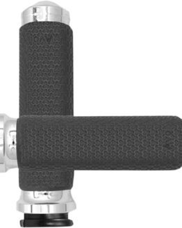 Avon Memory Foam Grips Chrome 1.375" Fly-By-Wire Throttle For 08-20 HD