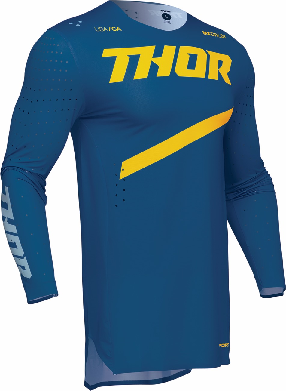 Thor Sportmode Brave Jersey Blue Yellow Large Men's - Image 4