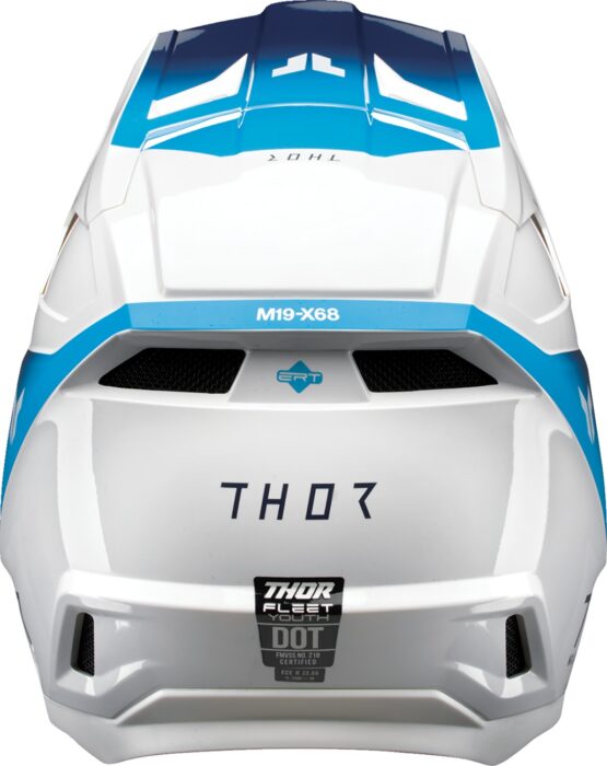 Thor Youth Fleet Storm Helmet - Medium, Blue/White - Image 4