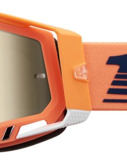 100% Racecraft 2 Goggles Coral Orange Gold Mirror Lens Adult Unisex