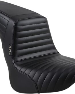 Kickflip Pleated Vinyl 2-Up Seat Black Foam