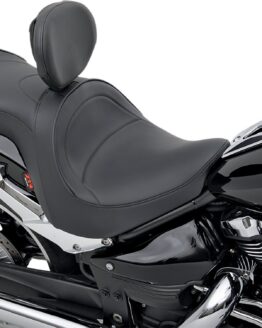 Mild Stitched Vinyl 2-Up Seat Black Low w/Backrest