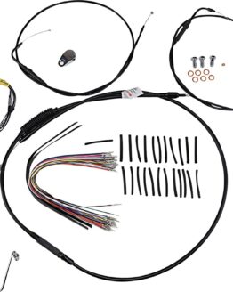 Extended Black Control Cable Kit for 12" Gorilla Bars
