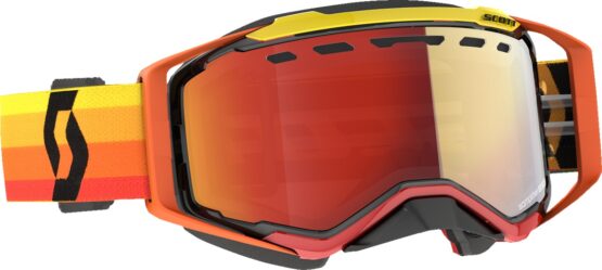 Scott Prospect Snow Cross Goggle Orange/Yellow Enhancer Red Chrome Lens